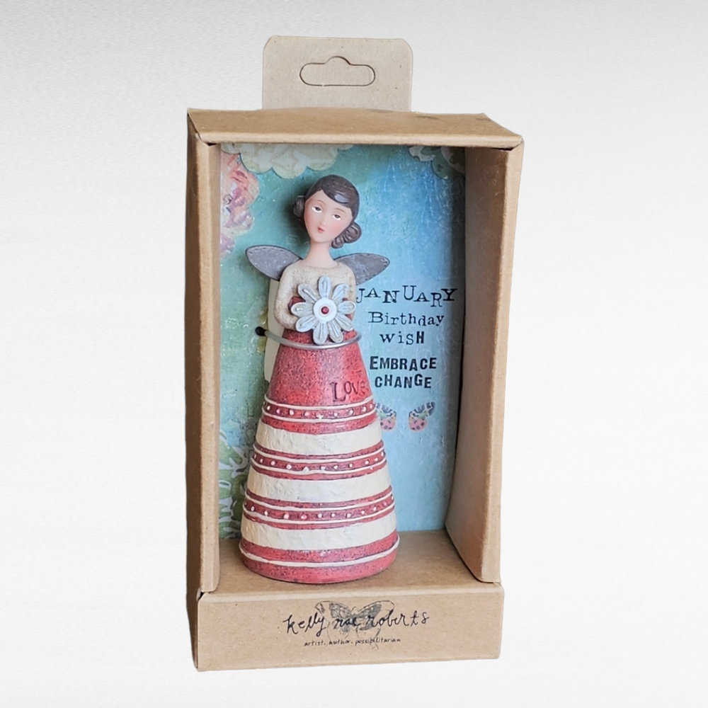 Kelly Rae Roberts January Birthday Wish Angel